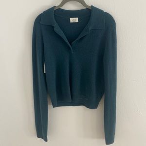 Wilfred Florence Suave Green blouse, cashmere
